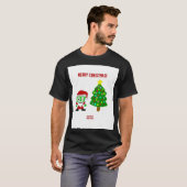 KerstFrankenCheese Mannen Black Basic T Shirt (Voorkant volledig)