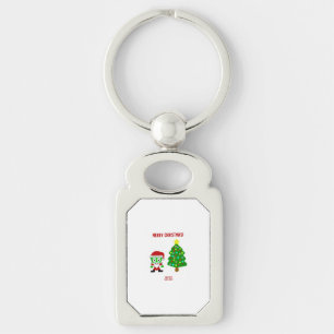KerstFrankenCheese Rechthoek Sleutelhanger