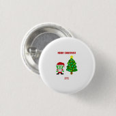 KerstFrankenCheese Round-Button Ronde Button 3,2 Cm (Voorkant /achterkant)