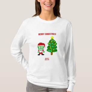 KerstFrankenCheese Shirt met lange hoes voor vrouw