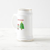 KerstFrankenCheese Stein-Mok Bierpul (Voorkant links)