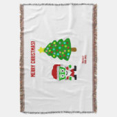 KerstFrankenCheese Throw Blanket Deken (Voorkant Verticaal)