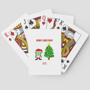 KerstFrankenKaas die spelen Pokerkaarten