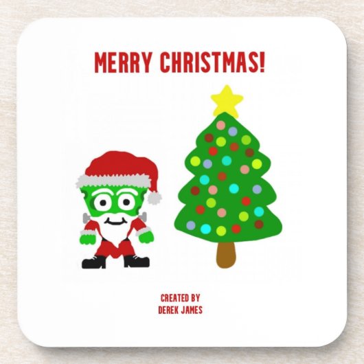 kerstFrankenKaas Hard Onderzetter van plastic (Voorkant)