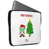 KerstfrankenKaas-neopreenlaptophoes Laptop Sleeve (Voorkant Rechts)