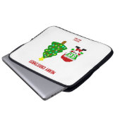 KerstfrankenKaas-neopreenlaptophoes Laptop Sleeve (Voorkant onderkant)