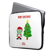 KerstfrankenKaas-neopreenlaptophoes Laptop Sleeve (Voorkant Links)