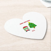 KerstfrankenKaas Onderzetter voor hartpapier (Gekanteld)