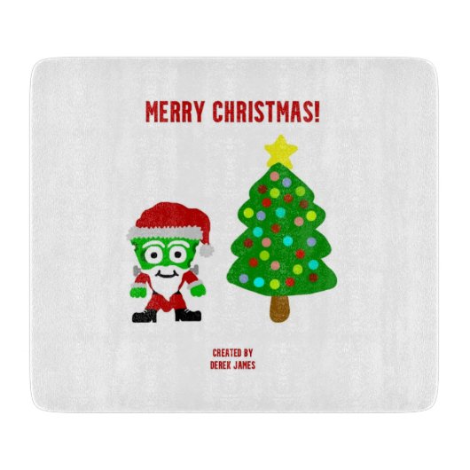 KerstFrankenKaas snijbord Snijplank (Voorkant)