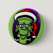 KerstFrankenstein Ronde Button 5,7 Cm (Voorkant)