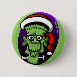 KerstFrankenstein Ronde Button 5,7 Cm