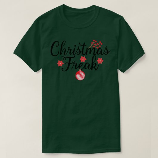 Kerstfreak T-shirt (Design voorkant)
