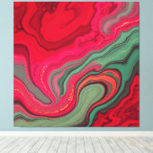 Kerstfrequentie Bloem Abstract Omwikkelde Canvas Afdruk (Insitu (Houten vloer))