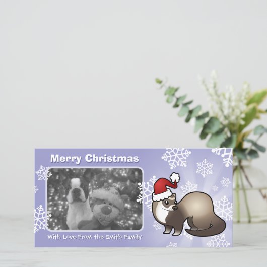 Kerstfreret Feestdagenkaart (Staand voorkant)