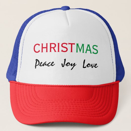 KERSTFRIEDEN JOY LIEFDE TYPOGRAFIE TRUCKER PET (Voorkant)