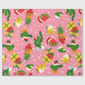 Kerstfruit Aardbei Watermeloen citroen Cadeaupapier (Vlak)