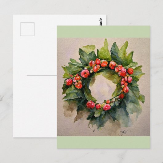 kerstfruit met grote adem briefkaart (Voorkant / Achterkant)