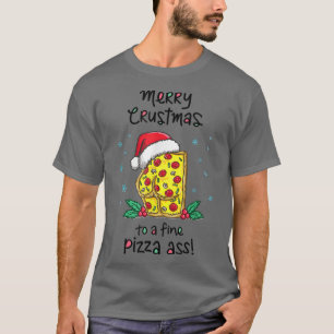 KerstFunny Crust Pizza Food Santa Jingle Bell T-shirt