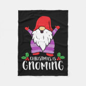 KerstFunny Gnomes Fleece Deken (Voorkant)