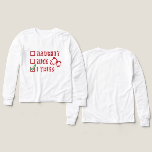 KerstFunny Naughty of Nice of Tried List (Voorkant /achterkant)