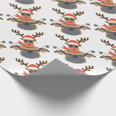 KerstFunny Rudolf Biker Motorcycle Cadeaupapier (Hoek)