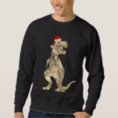 KerstFunny T Rex Scary Festive Dinosaur Humor Trui (Voorkant)