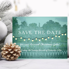 Kerstgala Forsyth Park Savannah GA Party Briefkaart