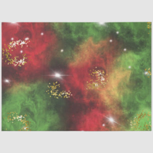 Kerstgalaxy Glitter Serie Ontwerp 5 Tissuepapier