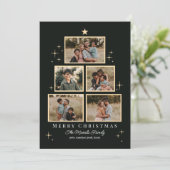 Kerstgalerij Bewerkbare Kleur Vakantiefoto Kaart (Staand voorkant)