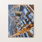 Kerstgalerij Kunst Fotopuzzels Winterstad Legpuzzel (Verticaal)