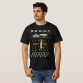 Kerstgamer ondersteunt hoofdartikel met kunstspuit t-shirt (Voorkant volledig)