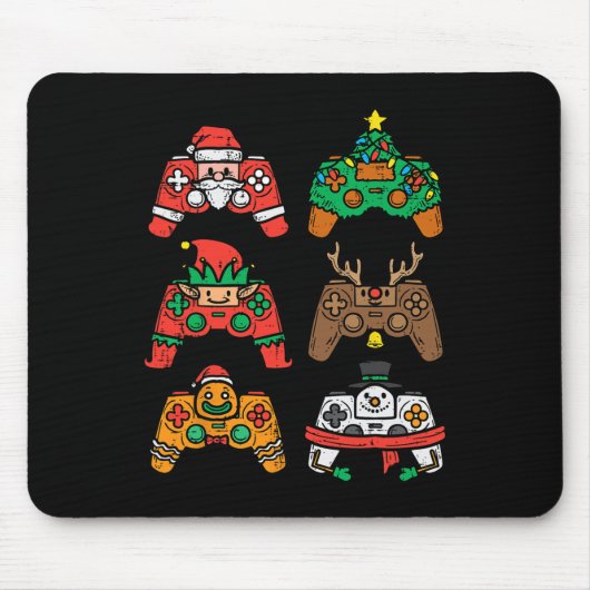 Kerstgamercontroller voor snelle Mannen voor games Muismat (Voorkant)