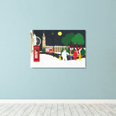 Kerstgang in London Canvas Print (Insitu (Houten vloer))