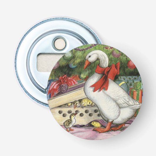 kerstgans button flesopener (Voorkant)