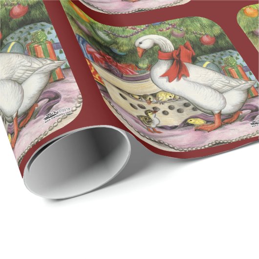 kerstgans cadeaupapier (Rol Hoek)