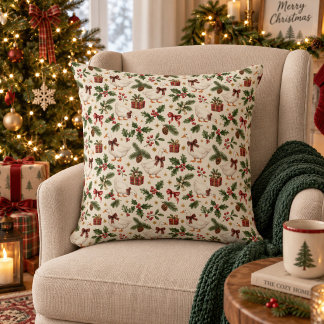 Kerstgans Evergreens Hulst Botanicals Kussen