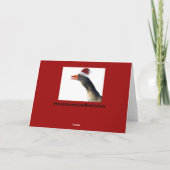 kerstgans feestdagen kaart (Achterkant)
