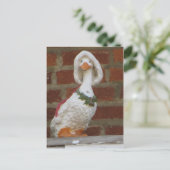 kerstgans feestdagenkaart (Staand voorkant)