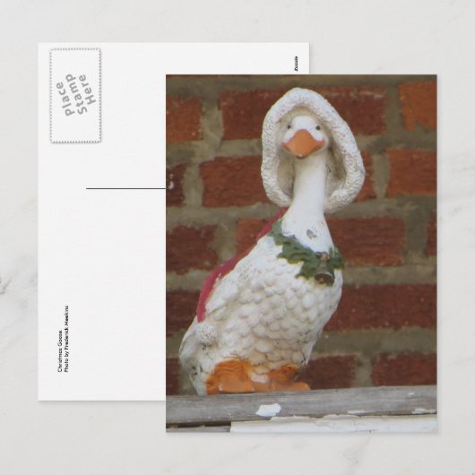 kerstgans feestdagenkaart (Voorkant / Achterkant)