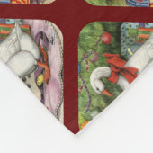 kerstgans fleece deken (Hoek)