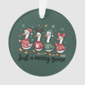 Kerstgans Grappig Alleen Een Blij Gans Kerstmis Ornament (voorkant)