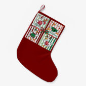 Kerstgans Grappig Vakantie Dier Rendier Eend Kleine Kerstsok (Voorkant (Hangend))
