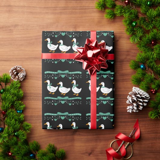 Kerstgans Grappige Gans Liefhebber Kerstmis Cadeaupapier (Feestdagen Geschenken)