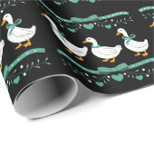 Kerstgans Grappige Gans Liefhebber Kerstmis Cadeaupapier (Rol Hoek)