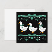 Kerstgans Grappige Gans Liefhebber Kerstmis  Feestdagenkaart (Voorkant / Achterkant)