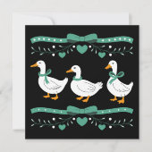 Kerstgans Grappige Gans Liefhebber Kerstmis  Feestdagenkaart (Voorkant)