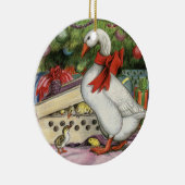 kerstgans keramisch ornament (Rechts)