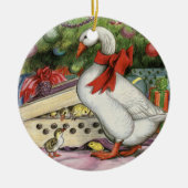 kerstgans keramisch ornament (Voorkant)
