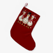 Kerstgans Kerstman Gekke Schattige Sneeuwman Xmas Kleine Kerstsok (Voorkant (Hangend))