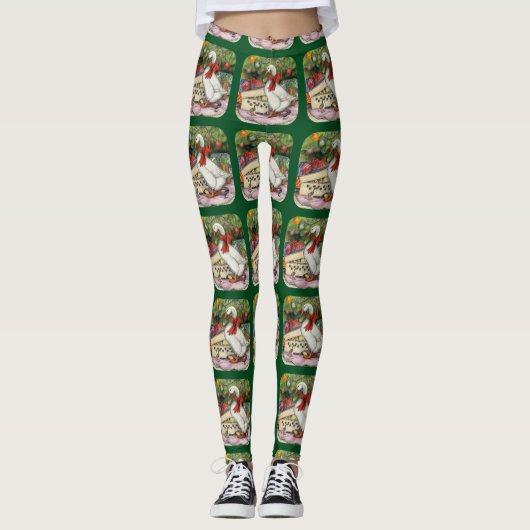 kerstgans leggings (Voorkant)